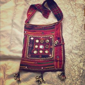 Rajasthani bag with mirrors and cowrie shells